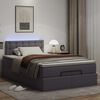 VidaXL Cadre de lit ottoman avec matelas gris 120x200 cm similicuir