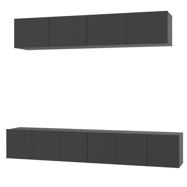 vidaXL Ensemble de meubles TV 5 pcs Noir Bois d'ing&eacute;nierie