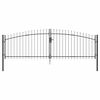 vidaXL Porte Double Woerden Gris 400 x 174,5 cm Acier