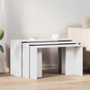vidaXL Tables gigognes 3 pcs blanc bois d'ingénierie