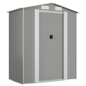 vidaXL Abri de jardin Gris clair 192x108x223 cm M&eacute;tal galvanis&eacute;