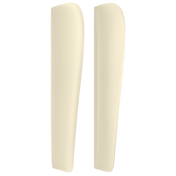 vidaXL T&ecirc;te de lit avec oreilles Cr&egrave;me 93x23x118/128 cm Similicuir