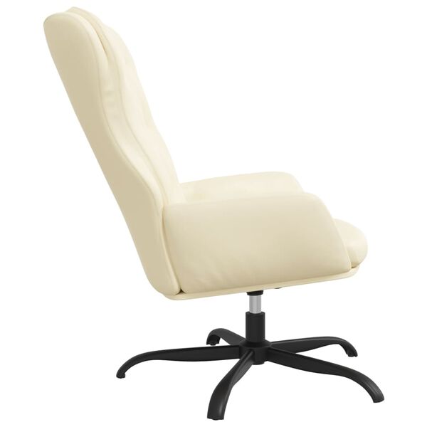 vidaXL Fauteuil inclinable Cr&egrave;me Similicuir