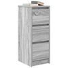 vidaXL Buffet sonoma gris 29,5x34x76 cm bois d'ing&eacute;nierie