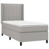 vidaXL Sommier &agrave; lattes de lit avec matelas Gris clair 90x200 cm Tissu