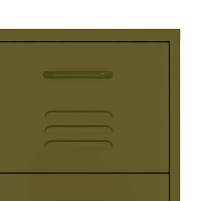 vidaXL Armoire à tiroirs Vert olive 80x35x101,5 cm Acier