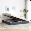 vidaXL Lit de Rangement avec matelas Gris fonc&eacute; 200 x 200 cm Velours