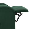 vidaXL Fauteuil de massage Vert fonc&eacute; Tissu