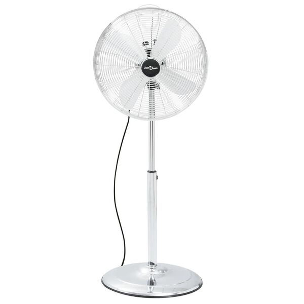 vidaXL Ventilateur sur pied 3 vitesses 40 cm Chrome