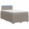 vidaXL Lit boxspring avec matelas Taupe 120 x 190 cm Tissu