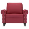 vidaXL Fauteuil Rouge bordeaux 60 cm Similicuir