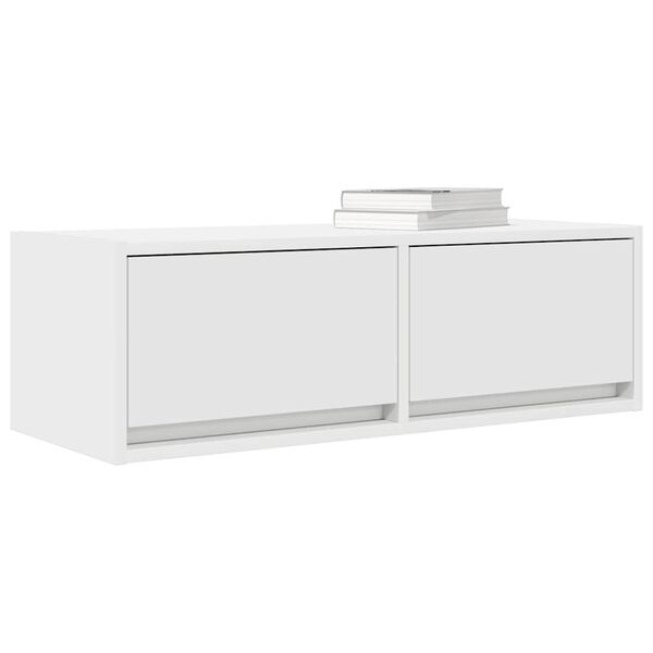vidaXL Meubles TV 2 pcs blanc 80x31x25,5 cm bois d'ing&eacute;nierie