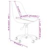 vidaXL Chaise pivotante de bureau Violet Tissu
