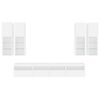 vidaXL Ensemble de meubles TV muraux 7 pcs avec lumières LED blanc