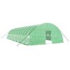 vidaXL Serre avec cadre en acier vert 84 m&sup2; 14x6x2,85 m