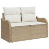 vidaXL Ensemble de canap&eacute; de jardin avec coussin 10 pcs Beige et cr&egrave;me