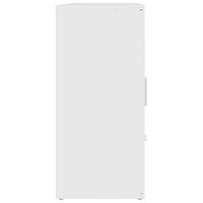 vidaXL Buffet blanc 91x29,5x65 cm bois d'ingénierie