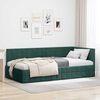 vidaXL Cadre de lit d'angle Vert fonc&eacute; 90 cm x 200 cm Velours