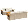 vidaXL Salon de jardin avec coussins 8 pcs beige r&eacute;sine tress&eacute;e