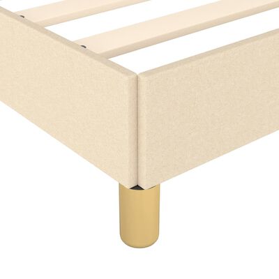 vidaXL Cadre de lit sans matelas crème 90x190 cm tissu