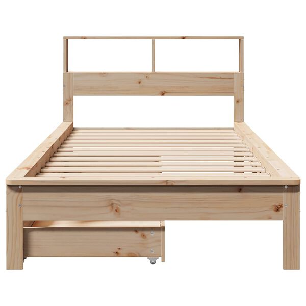 vidaXL Lit biblioth&egrave;que sans matelas 100x200 cm bois massif de pin