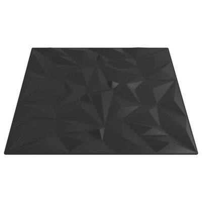 vidaXL Panneaux muraux 48 pcs noir 50x50 cm XPS 12 m² améthyste