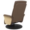 vidaXL Fauteuil inclinable de massage avec repose-pieds marron tissu