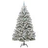 vidaXL Sapin de No&euml;l artificiel Vert et blanc 270 cm PVC et m&eacute;tal