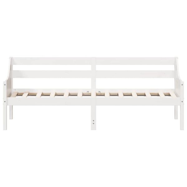 vidaXL Lit de jour sans matelas blanc 90x200 cm bois de pin massif