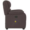 vidaXL Fauteuil de massage inclinable Marron fonc&eacute; Tissu