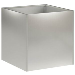 vidaXL Cache-pot de jardin Argent&eacute; 25 x 25 x 25 cm Acier inoxydable