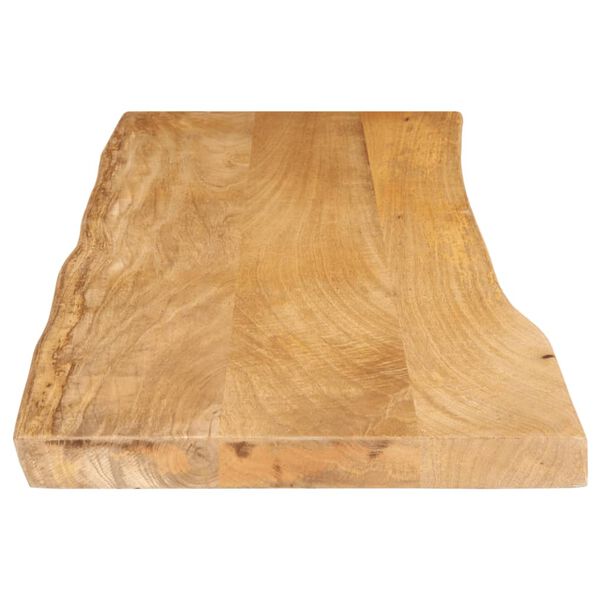 vidaXL Dessus de table 140x40x2,5 cm bord vivant bois massif manguier