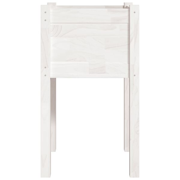 vidaXL Jardini&egrave;re d'ext&eacute;rieur Blanc 40x40x70 cm Bois de pin massif