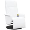 vidaXL Fauteuil inclinable de massage repose-pieds blanc similicuir