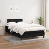 vidaXL Sommier &agrave; lattes de lit avec matelas noir 120x190 cm tissu