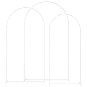 vidaXL Arche de mariage 3 pc Blanc 120 x 40 x 217 cm Acier