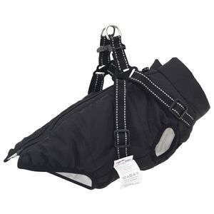 vidaXL Manteau pour chien Noir L32 Fleece et Polyester
