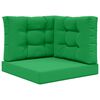 vidaXL Coussin de canap&eacute; d'ext&eacute;rieur 3 pcs Vert Polyester