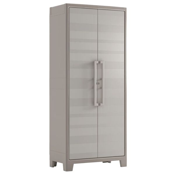 Keter Armoire de rangement polyvalente Gulliver Beige et marron 182 cm