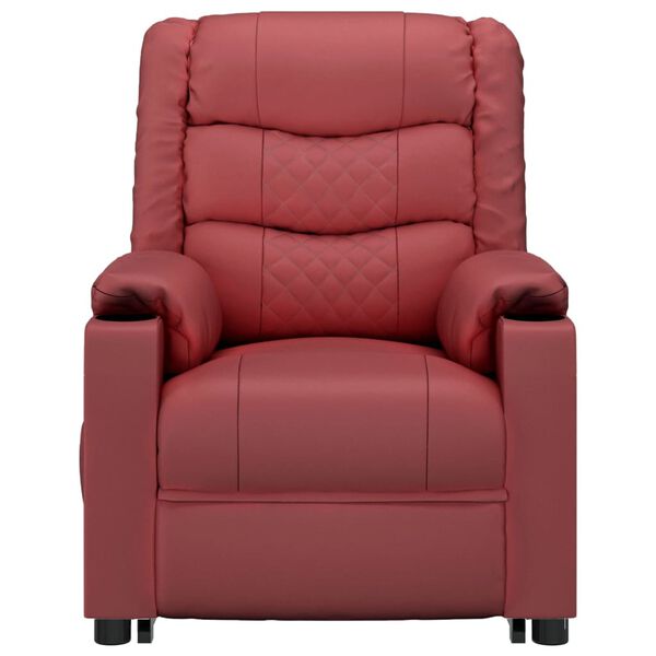 vidaXL Fauteuil Rouge bordeaux Similicuir