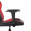 vidaXL Chaise de jeu de massage Noir et rouge Similicuir