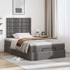 VidaXL Cadre de lit ottoman avec matelas gris 120x190 cm similicuir