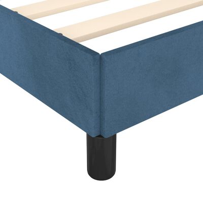 vidaXL Cadre de lit sans matelas bleu foncé 100x200 cm velours