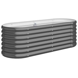 vidaXL Lit sur&eacute;lev&eacute; de jardin Acier galvanis&eacute; Anthracite