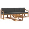 vidaXL Ensemble de canap&eacute;s d'ext&eacute;rieur 5 pc Naturel et Anthracite