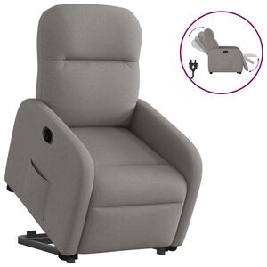 vidaXL Fauteuil inclinable &eacute;lectrique taupe tissu