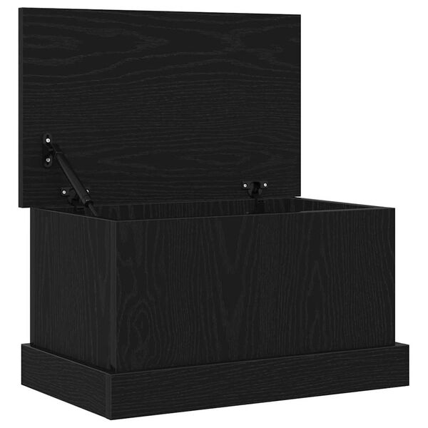 vidaXL Bo&icirc;te de Rangement Ch&ecirc;ne noir 50 x 30 x 28 cm Bois d'ing&eacute;nierie