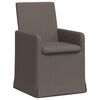 vidaXL Chaises de salle &agrave; manger 2 pc Lin Gris clair 57 x 67 x 95 cm