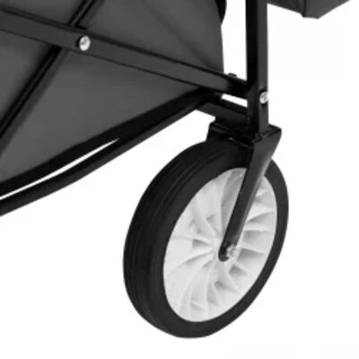 vidaXL Chariot à main pliable avec toit Acier Gris