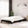 vidaXL Lit empilable sans matelas noir 100x200 cm bois massif de pin